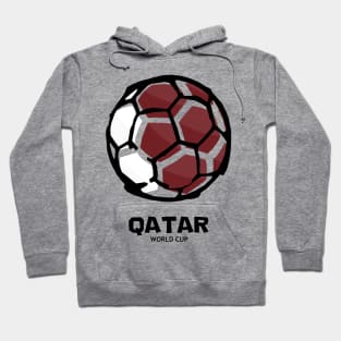 Qatar Football Country Flag Hoodie